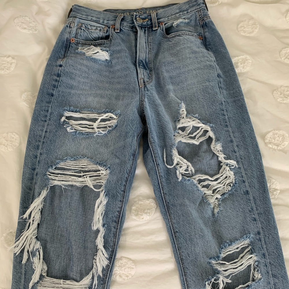 American Eagle highest rise mom jeans